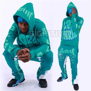 Ensemble de survêtement d'entraînement pour homme, 100 % coton respirant, séchage rapide, taille élastique, logo personnalisé, grandes tailles, fabrication usine - Product Image 6