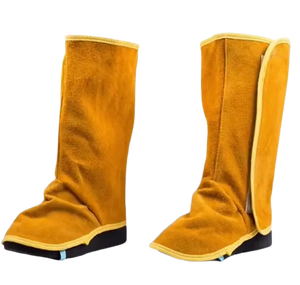 Protector de Calzado de Cuero Vacuno Dividido Personalizable y Duradero, Resistente al Fuego, para Soldadura, Protección Diaria de Seguridad Industrial para los Pies - Product Image 1