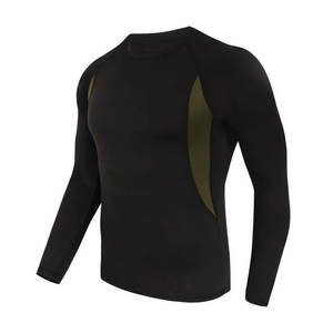 Rashguard de compression respirant à manches longues en spandex/polyester pour homme EBI, idéal pour le sport, la salle de sport, le fitness et le basketball. - Product Image 4