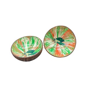 Vente en gros de bol en noix de coco laqué multicolore écologique de qualité supérieure produit à la mode Style unique fabricant direct du Vietnam - Product Image 3