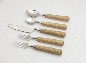Ensemble d'outils de luxe pour fête, couteaux à fromage et cuillères, en acier inoxydable écologique avec manche en résine, lavable au lave-vaisselle, léger, pour la cuisine - Product Image 4