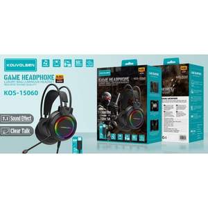 Casque de jeu KOS-15060 spécialisé circum-auriculaire avec suppression du bruit ambiant, haut-parleur dynamique, en plastique - Product Image 1