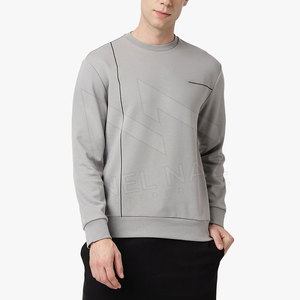 2023, Jersey hecho a medida para hombre, Sudadera con cuello redondo, teñido liso, hecho de poliéster/algodón para la venta de invierno, OEM personalizado - Product Image 1