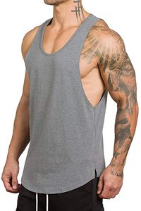 G-Unit Style <b>Men's</b> Fitness Tank Tops Custom Logo Print Cotton Square Cut Muscle Rib <b>Singlet</b> <b>Men's</b> Clothing - Product Image 4