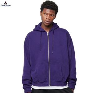 OEM de lujo al por mayor de marca popular Zip-up de alta calidad de algodón personalizado Puff Imprimir Sudadera con capucha de los hombres y sudaderas con capucha - Product Image 2