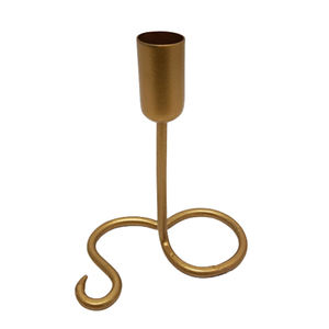 Lot de 3 bougeoirs en fer pour décoration intérieure couleur or taille standard bougeoirs et bougeoirs pour décoration de table - Product Image 2