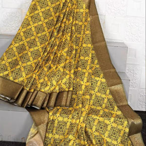 HERMOSA VISCOSA KHAADI YUTE SUAVE SEDA SAREES - Product Image 1