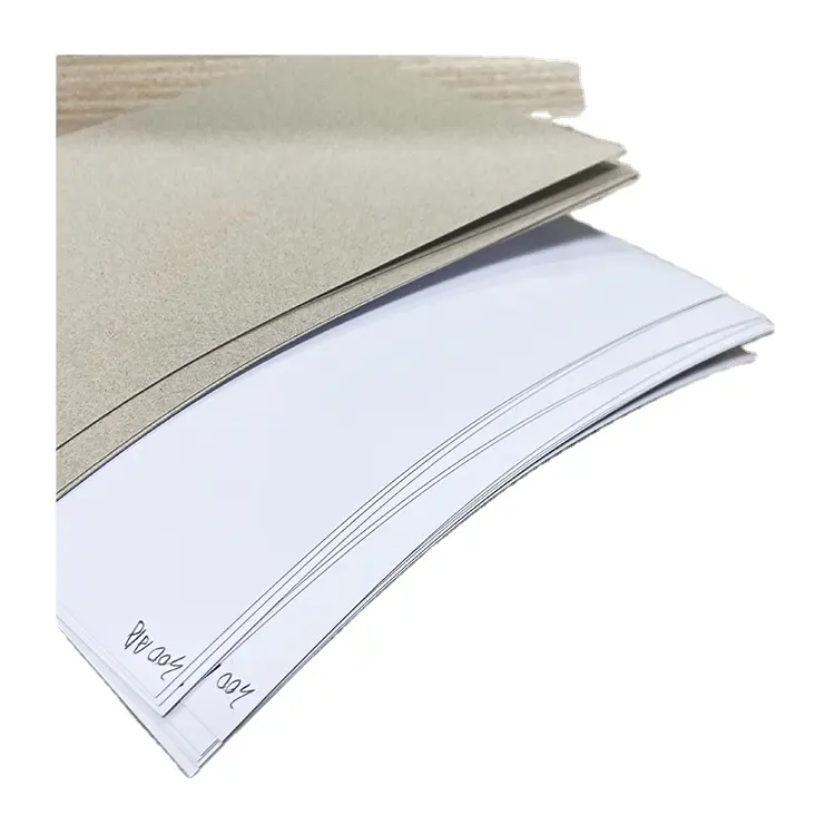 Caixa de papelão revestida branca única 230 a 450gsm papel duplo da placa com parte de trás cinza
