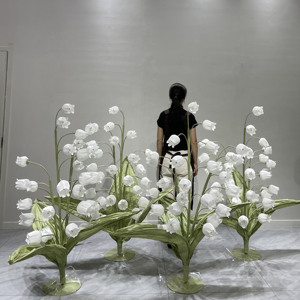 Lirio de los Valles <span class=keywords><strong>Gigante</strong></span> Realista Hecho a Mano de Papel para Decoración de Fondo de Boda, Escenario de Eventos, Fiesta, Escaparate - Product Image 6