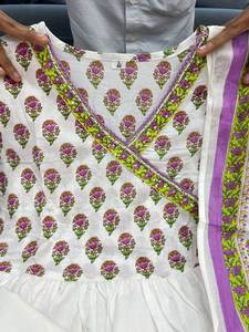 Nouvelle collection : Kurti en coton artisanal pour femme, séchage rapide, avec dupatta – Tenue moderne pour fêtes, mariages et toutes saisons - Product Image 6