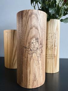 Vase à fleurs en bois écologique, décoration d'intérieur - Product Image 4