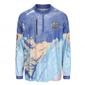 Venta al por mayor personalizada hombres sublimación pesca Jerseys manga larga protección Anti-UV ligero sol camisas para torneos de pescadores - Product Image 3