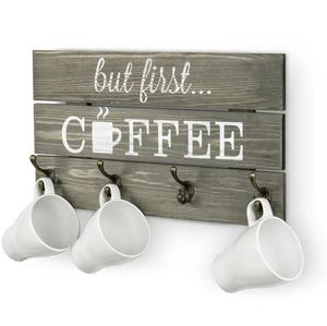 Support à tasses élégant en bois et métal de haute qualité pour la maison, la cuisine, l'hôtel, la table, le comptoir de cuisine - Fabriqué en Inde - Product Image 3