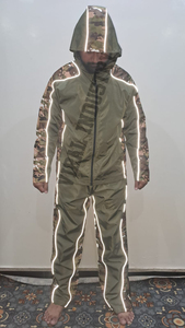 Nouvel ensemble court 3 pièces coupe-vent unisexe OEM personnalisé 2026, avec capuche, en polyester 240g, style streetwear, éco-responsable - Product Image 3