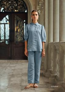 Belle Robe Vente Chaude Lourde Viscos PV Chandari Court Kurti Pantalon Avec Multi & Chemise Couture et Main Travail Femme Mode - Product Image 2