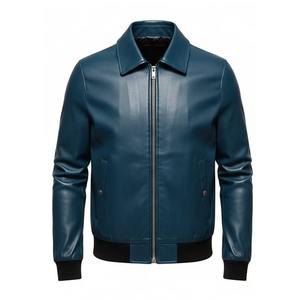 Veste en cuir pour homme Ami Paris, respirante, hiver, style bomber moderne, fermeture éclair sur le devant, vêtement décontracté tendance, personnalisable - Product Image 5