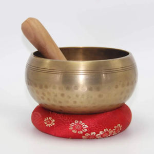 Conception martelée Top vente bol sonore chantant en laiton pur bol tibétain bol bouddhiste pour Yoga thérapie méditation Relaxation - Product Image 3
