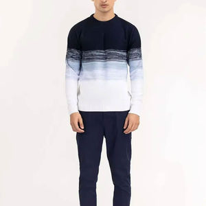 Fabricación de calidad superior tamaño adulto hombres pulóver sudadera Casual desgaste Color sólido básico algodón mezclado sudaderas - Product Image 2