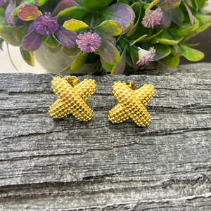 Pendiente de empuje con diseño de cuentas amarillas a la moda, pendiente chapado en oro de 18 quilates, pendiente llamativo, antideslustre e hipoalergénico - Product Image 6