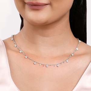 จี้เงินและสร้อยคอแฟชั่นเซอร์โคเนีย - Product Image 4