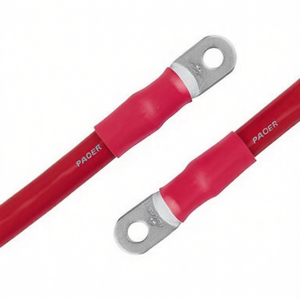 Câble d'alimentation pour onduleur 2/0 AWG de 2 pieds, rouge, avec 2 cosses, en cuivre étamé torsadé - Product Image 2