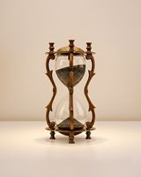 Sablier en métal fait main chic, écologique, pour décoration de bureau et de table, élégant, avec affichage du temps, style accentuation, design moderne, pièce d'art