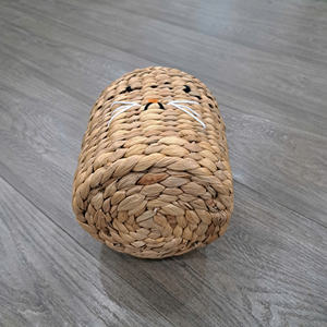 Panier en jacinthe d'eau en forme de lapin mignon avec poignée pour le rangement des fruits des enfants et l'organisation de la maison - Product Image 4