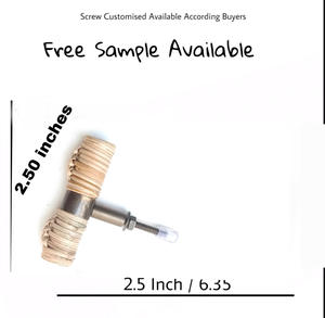 Perillas de barra en T hechas a mano, tiradores de cajón de cerámica de madera tejida de ratán Natural, cocina, dormitorio, armario de Metal DE EXPORTACIÓN DE CALIDAD - Product Image 3