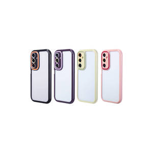 Coque en silicone violet foncé pour Samsung Galaxy A15 avec bord coloré, conçue pour une protection optimale de l'appareil photo - Product Image 2