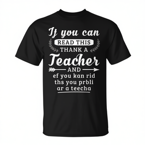 Camiseta Thank A Teacher para profesores, regalo para profesores, manga corta, cuello redondo de algodón, unisex, para adultos - Product Image 3