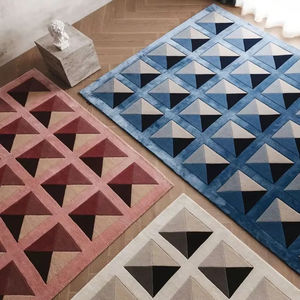 Vente en gros de tapis en laine de luxe 160x230 cm laine fine à poils coupés moderne pour salle à manger/entrée chambre crème/gris Sid - Product Image 1