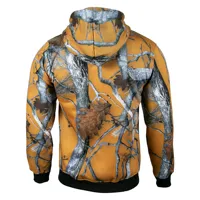 Veste de chasse en polaire polyester à capuche, camouflage silencieux, thermique, fabriquée en Turquie, vente en gros