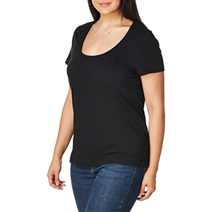 Camiseta Gris Lisa para Mujer, Cuello Redondo, Suave y Elástica, para Suministro al por Mayor - Product Image 3