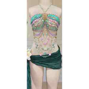 Soutien-gorge sans bretelles à forte demande pour femmes perles Costume de danse du ventre femmes de haute qualité - Product Image 2