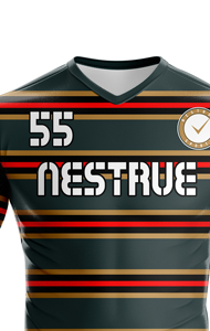 Maillots de football personnalisés à col en V en polyester léger 100 % fabriqués aux États-Unis pour hommes, manches courtes, vente en gros d'usine pour l'été - Product Image 5
