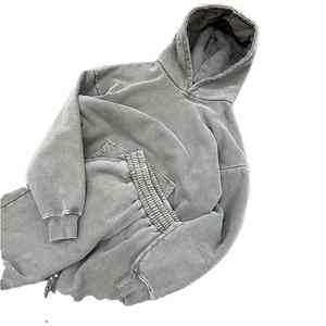 Survêtement délavé à l'acide pour hommes de marque Vente chaude Made In Bets Matériel Emballage personnalisé Survêtement respirant anti-rétrécissement pour hommes - Product Image 3