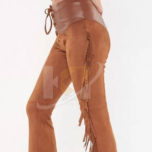 Haute qualité hommes daim cuir pantalon Style occidental poche moderne mode déclaration hommes pantalon - Product Image 4