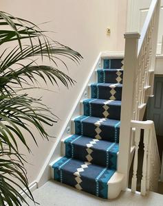 La mejor Alfombra tejida a mano Kilim, corredor de escalera hecho a mano, corredor con estampado Floral moderno, última colección, lavable - Product Image 1