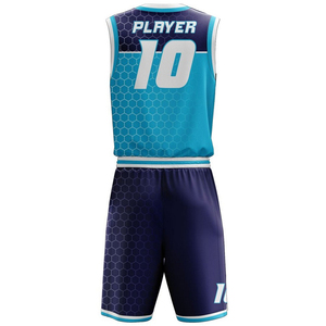 Ensemble d'uniformes de basket-ball bleu marine pour hommes Vêtements de sport élégants Maillot et short respirants Équipement de sport prêt pour la performance - Product Image 3