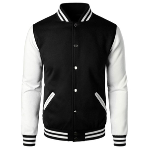 Fashion Quilted Lining Custom Chenille Patches Letterman College Men'<b>s</b> Bomber Baseball Waterproof Windproof Wool Varsity <b>Jacket</b> - Product Image 4