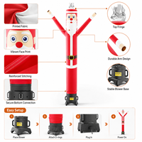 Figure de Père Noël gonflable personnalisée avec souffleur et tube aérien, idéale pour les décorations de Noël en extérieur