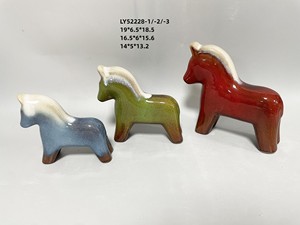 Caballo Cheval <span class=keywords><strong>Dala</strong></span> de cerámica moderno pequeño hecho a mano de lujo nórdico en 3 colores decoración Interior caballo - Product Image 2