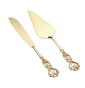 Ensemble de gâteau et de serveur en laiton antique design créatif couteau à gâteau en laiton moderne et ensemble de serveur à un coût abordable - Product Image 5