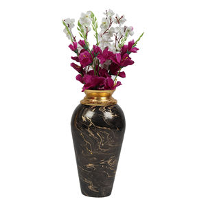 แจกันโลหะตั้งพื้นดีไซน์ทันสมัยหรูหราสำหรับตกแต่งบ้านและสวนจากอินเดียส่งออกแจกันโลหะตกแต่ง - Product Image 1