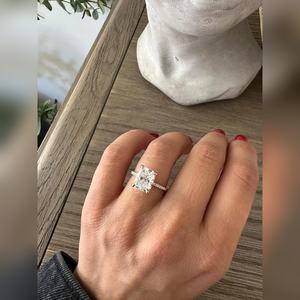 Anillo de Diamante de Laboratorio con Corte Cojín de 3.00 Quilates, VVS2 VVS1, para Compromiso, para Ella, Precio de Fábrica, Proveedor Mayorista - Product Image 1