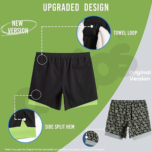 Shorts de jogging de sport pour homme en spandex/polyester, taille élastique, séchage rapide, respirant - Product Image 5