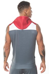 350gsm Logo personnalisé hommes lavage à l'acide en détresse patchs sweats à capuche impression par transfert de chaleur surdimensionné Boxy sweat à capuche zippé pour unisexe - Product Image 4