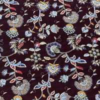 Tissu en velours brodé élégant pour la mode nuptiale, robes de soirée, vêtements de créateurs et production de vêtements