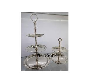 Soporte de pastel de tamaño personalizado de color plateado Bandeja plegable Soporte de pastel de acero inoxidable de calidad de lujo a granel - Product Image 6