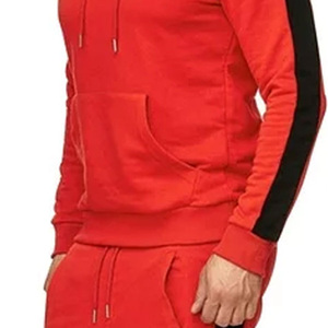 Vente chaude XXL hommes 100% coton polaire survêtement couleur unie respirant 2 pièces ensemble pour l'hiver Logo personnalisable - Product Image 5